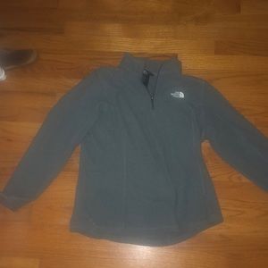 Grey North Face Quarter-zip Fleece